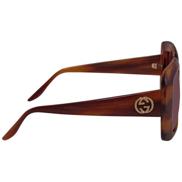 NEW Gucci Violet and Havana Square Women's Sunglasses - Picture 3 of 4